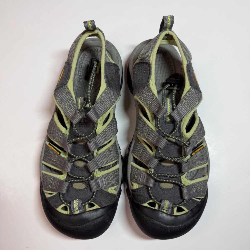 Keen Newport H2 Waterproof Hiking Sandals Gray Lime Green Womens Size 7.5 - Picture 3 of 9
